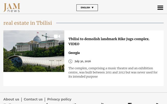 Tbilisi Plans to Demolish Landmark Rike Jugs Complex