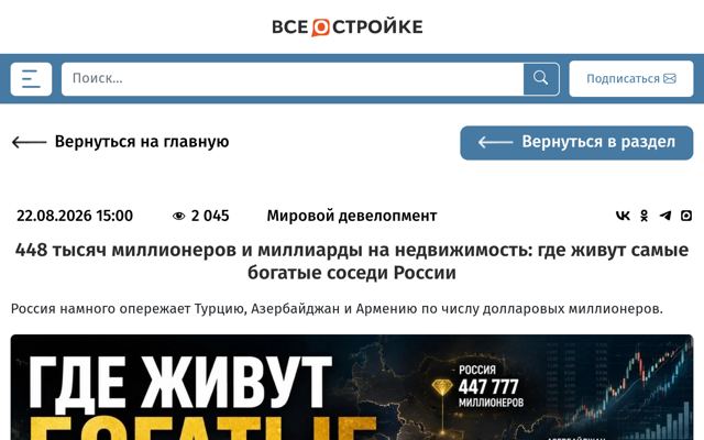 Millionaires' Investments in Georgian Real Estate: Analytical Overview